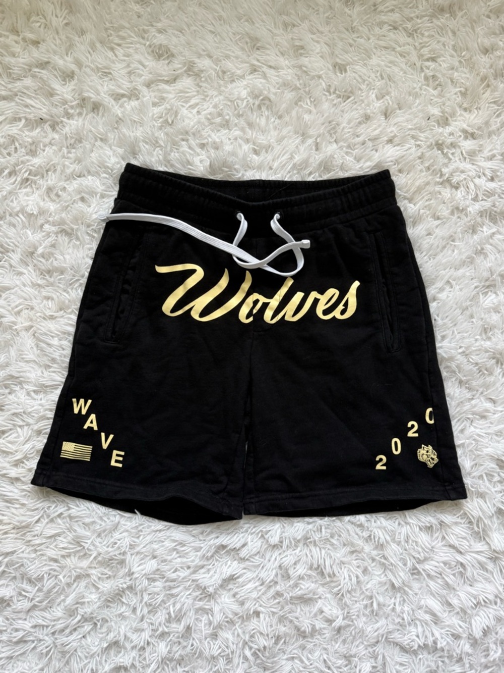 Darc Sport Men’s Athletic Shorts - Black with Gold Print